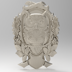 Owl_Shield.png Free STL file Owl shield for CNC・3D printable model to download