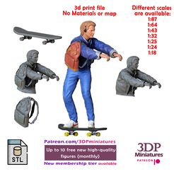 Marty0000e2C.jpg Fichier STL Marty McFly Retour vers le futur patinage・Design imprimable en 3D à télécharger