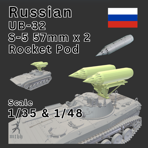 B8M1 / UB-32 / S-5 Rocket pods Upgrade 1/35 & 1/48 Scale