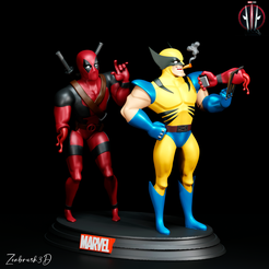 5.png Deadpool and Wolverine Diorama 3D PRINTABLE - STL