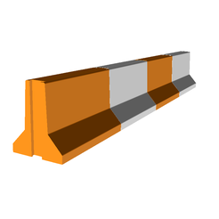 01.png STL file Jersey barrier, Jersey wall, Jersey bump・3D printer design to download