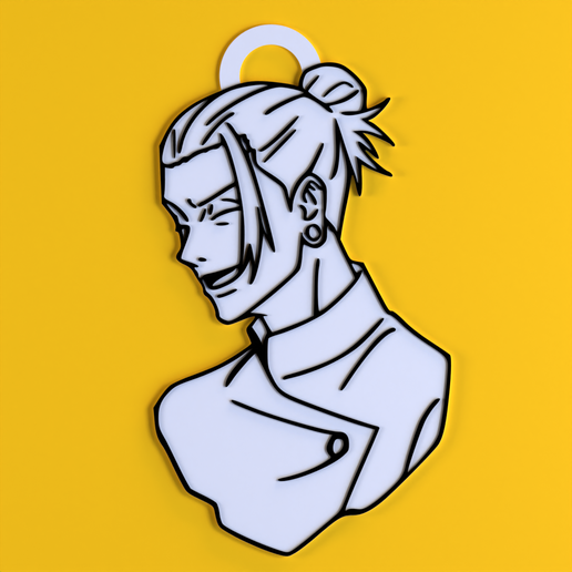 anime keychain suguru geto jujutsu kaisen keychains 3D model