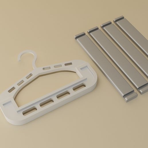 Baby coat rack 3D model