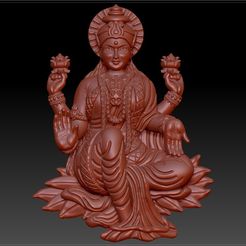 1.jpg STL-Datei LAKSHMI ANHÄNGER・Modell zum Herunterladen und 3D-Drucken