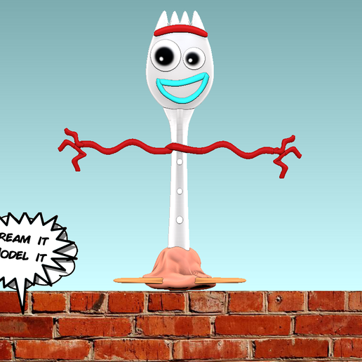 Download free OBJ file Forky [Toy Story] • Object to 3D print ・ Cults