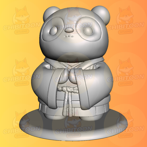 🐼🧘‍♂️✨ Shunzo – The Zen Master Panda! 🌿🍵 | Chibi Kawaii 3D model