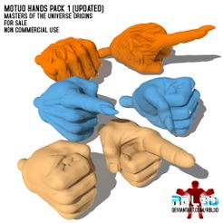 MOTUO HANDS PACK 1 (UPDATED) MASTERS OF THE UNIVERSE ORIGINS FOR SALE NON COMMERCIAL USE Motu Origins Hands pack 1 (updated)