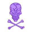 complete skull with bones.stl Pirate Evil Flag