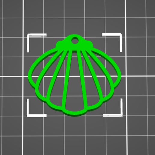 SHELL PENDANT FOR NECKLACE, JEWELRY, EARRINGS, CHARM 3D model