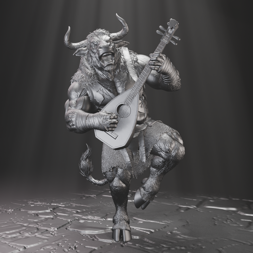 Minotaur male bard