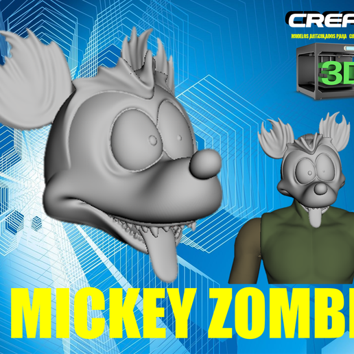 ZOMBIE MICKEY HEAD 3D model