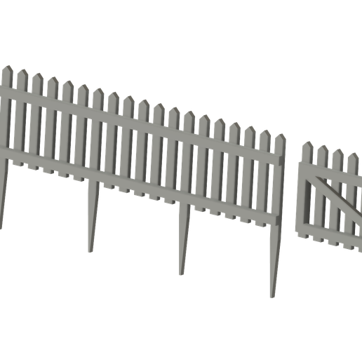 fences-v66.png 适用于 n 比例和 HO 比例的铁路或透视模型围栏套件