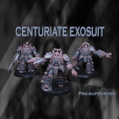 characters-f3.png Fichier 3D Centuriate Exosuits, soldats de l'espace lourdement armés - Kit modulaire - PRESUPPORTED - 90 STLs・Plan imprimable en 3D à télécharger