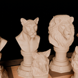 7.png Animais Selvagens Peças de Xadrez 3D 6 Modelos Ficheiros STL Modelo de impressão 3D