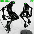 11111.png FROG 3D ART | Black Frog Figure - Print Model | Frog TOY