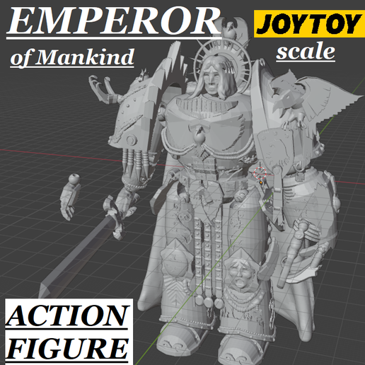 Emperor of Mankind Action Figure JOYTOY Scale
