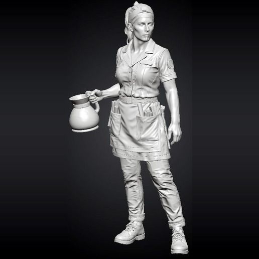 Night Shift Diner - Waitress with Coffee Pot