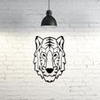 74.Tiger.jpg STL file Tiger wall Sculpture 2D・3D print model to download