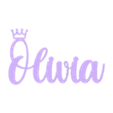 Olivia Topper Frontal.stl Olivia cake topper front