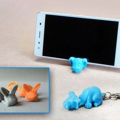 2_b_pDSC04175.jpg Llavero / soporte para smartphone (perro y conejo)