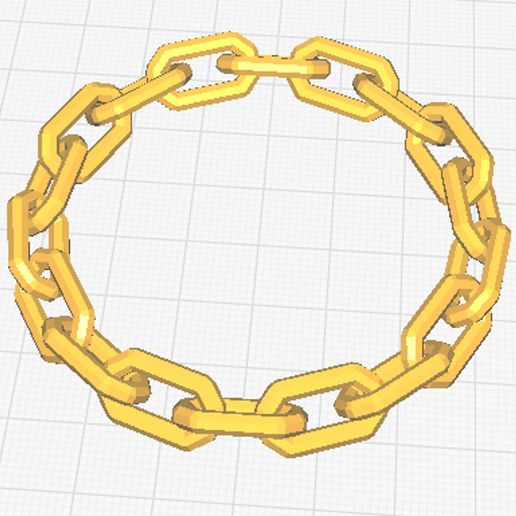 STL file Interlocking 18 Link Chain Scalable Bracelet Necklace Rat Rod ...
