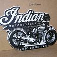 indian-motocicleta-big-chief-cartel-letrero-logotipo-impresion3d-faro-delantero.jpg Indian, Motorcycle, Bigchief, vintage, collection, collecting, collector, handlebars, seat, Motorcartel, sign, logo, impresion3d