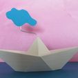 wolke.jpg schiff ahoi, Deko schiff, ship ahoy, deco ship, origami boat, paper boat