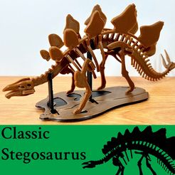stego_classic-pic1.jpg Archivo STL gratis [3Dino Puzzle] Estegosaurio de estilo clásico・Plan para descargar y imprimir en 3D, STAG-B