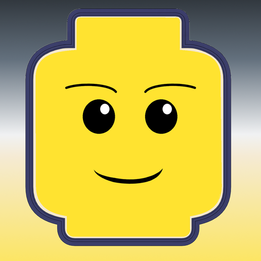 Lego Head Cookie Cutter 3D model