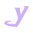 Alfabeto Harry Potter Minuscolo Logo Y v1.stl harry potter lowercase alphabet "your name"