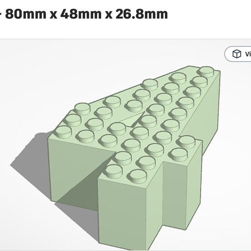 Number "4" - 80mm x 48mm x 26.8mm L-E-G-O inspired Number Letter Alphabet Blocks - STL file for 3D Printing