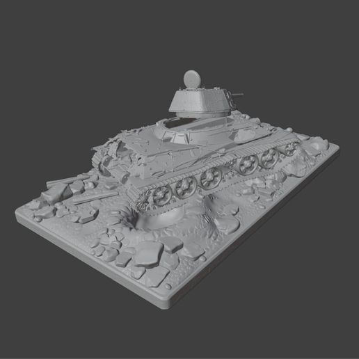 Soviet-Tank-Display-Model.jpg T-34 Tank Diorama STL - WWII Soviet Tank 3D Print Model