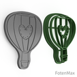 0006-Airballon-wiht-heart.png AirBallon with heart Cookie Cutter 0006