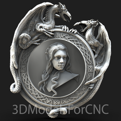 1.png Fichier 3D Modèle 3D Fichier STL pour CNC Router Laser & 3D Printer Mother of Dragons・Design imprimable en 3D à télécharger