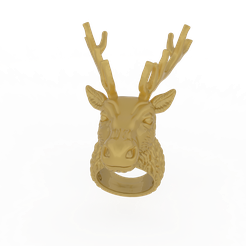 dear-ring-123.png STL file Deer Ring 3-sizes・3D print design to download