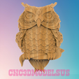 3.png Owl 3,3D MODEL STL FILE FOR CNC ROUTER LASER & 3D PRINTER