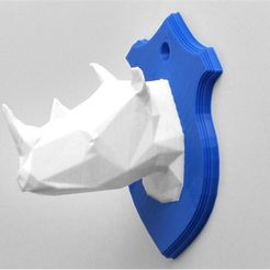 a_XJ1I3IFIQ6.jpg Free STL file Rhino Head・3D printable model to download