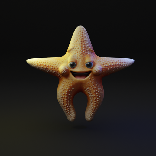 Starfish Cartoon Animal 3D model