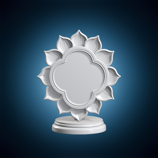 Lotus Flower Frame 3D Print Model