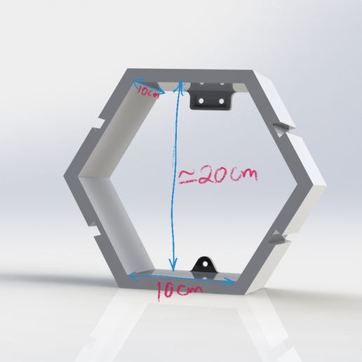 Tile-Dim.jpg Modular Hexagon Shelf Foldable Print - MAKE YOUR OWN PATTERN