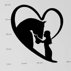 Screenshot-2023-10-01-223351.png STL file Wall tattoo woman with horse and heart・3D printing model to download