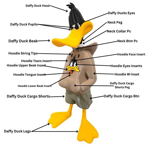 Daffy-Duck-Breakdown.jpeg Daffy Duck Chillin Multi- Color