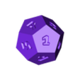 D12.stl Dice of 4 6 8 8 10 12 and 20 faces
