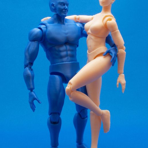 DSC_0029.jpg Datei 3D Articulated Poseable Female Figure・Design für 3D-Drucker zum herunterladen, RikkTheGaijin