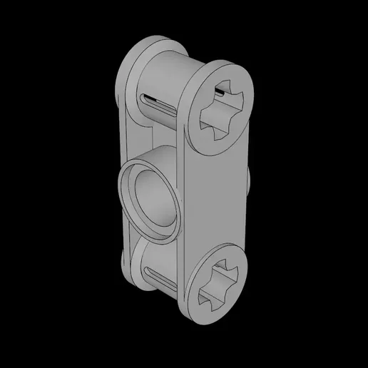 Lego Compatible (32184.dat) Technic Cross Block 1 x 3 (Axle/Pin/Axle) | 3D Printable STL