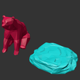 Bear-Poly-Base-01.png Low Poly Bär mit Sockel
