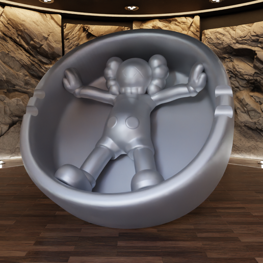 🎨 Kaws Companion Ashtray Fan Art Toy・ STL File for 3D