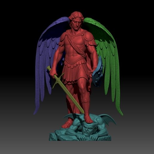 🎨 Saint Michael the Archangel Statute・ STL File for 3D printing・Cults