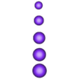 atomic_radius_spheres.stl Atomic radius of the alcaline metals