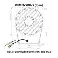 D185-d65-Dimensioni.png RODIN COIL FOR SELF WINDING COIL - 185 x 185 x 65 mm